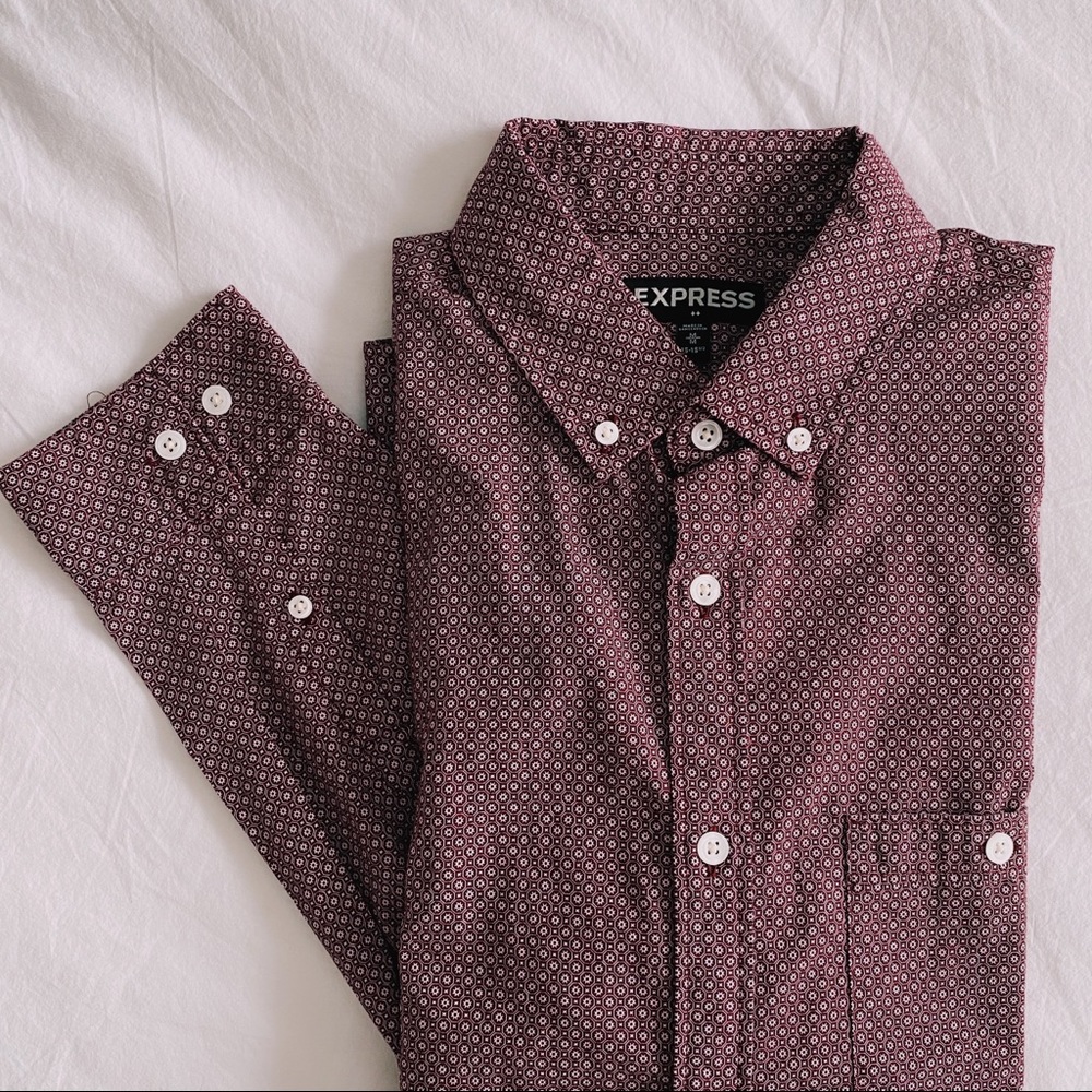 Express Men’s dress button-down shirt long sleeve